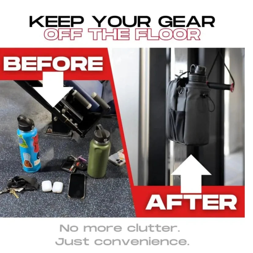 Magnetic Water Bottle Bag Large Capacity Specific Water Cup Holder with Strong Magnet Portable Bag for Outdoor Sports Gym Camp