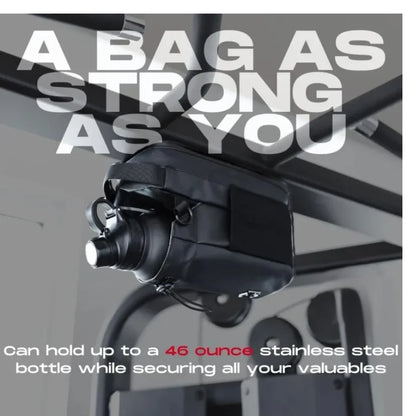 Magnetic Water Bottle Bag Large Capacity Specific Water Cup Holder with Strong Magnet Portable Bag for Outdoor Sports Gym Camp