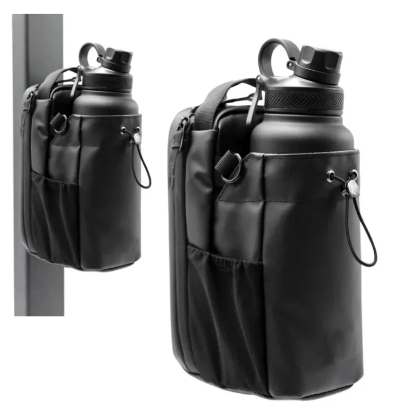 Magnetic Water Bottle Bag Large Capacity Specific Water Cup Holder with Strong Magnet Portable Bag for Outdoor Sports Gym Camp