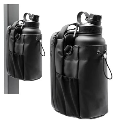 Magnetic Water Bottle Bag Large Capacity Specific Water Cup Holder with Strong Magnet Portable Bag for Outdoor Sports Gym Camp